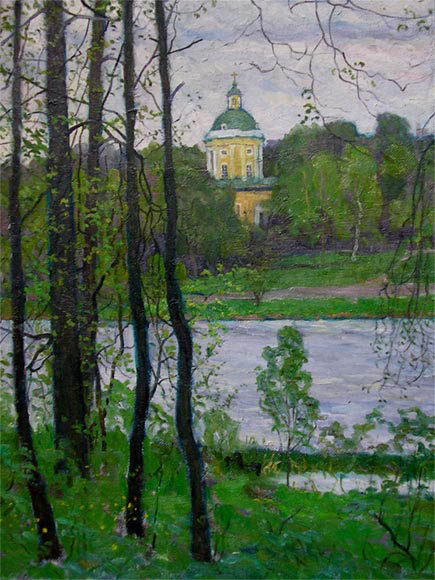 Spring. Vladimirskaya Church, Sergei Chaplygin