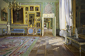 Spring sun in the Imperial Hall. Arkhangelskoe Manor