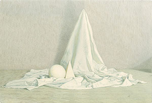 Still life with white drapery