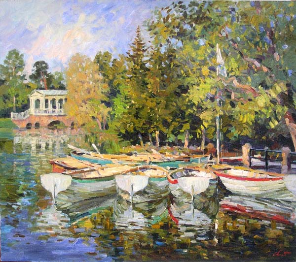 Лодки в Екатерининском парке, Евгений Малых