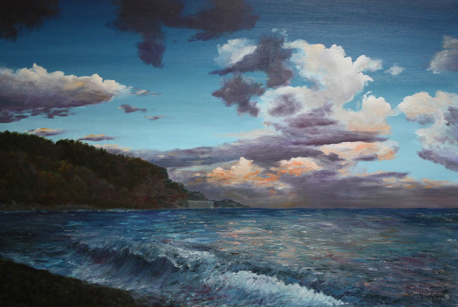 Evening on the ocean, Vladimir Volosov