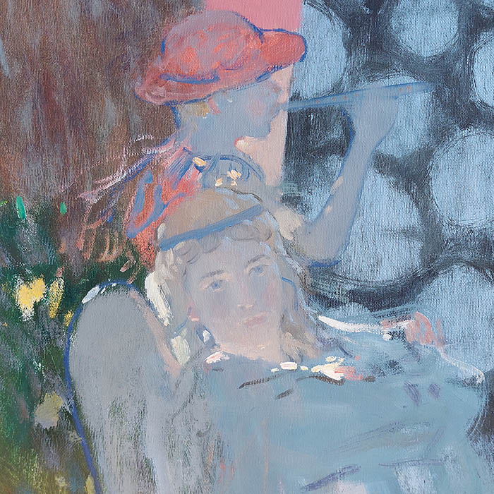 Self-portrait on a visit (fragment 1), Bato Dugarzhapov