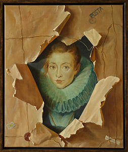 Still life-blende with Rubens’s work "Portrait of the Infanta Isabella's maid"