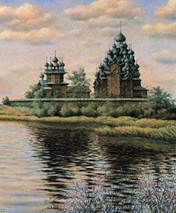 Kizhi. Pokrovskiy and Preobrazhenskiy churches