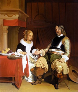 Terborch Gerard (1617 -1681) " The gallant military man". Copy