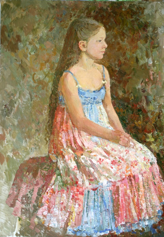 The girl in a sundress, Lyudmila Balandina