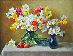 Narcissuses and tulips