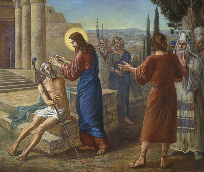 The healing of the blind man, Philip Moskvitin
