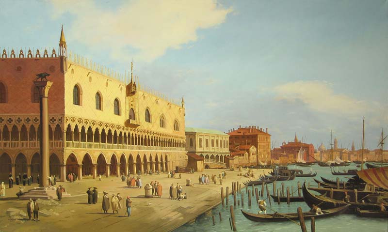 Canaletto (1697-1768). "Doge Palace". The copy, Vladimir Aleksandrov