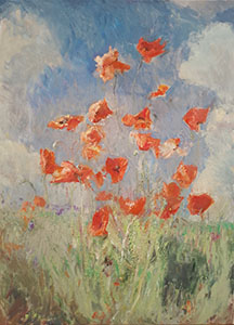 Poppies in the wind