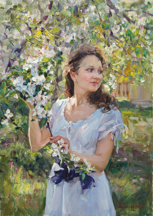 Apple tree blossom, Elena Salnikova