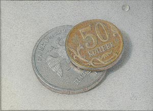 Монеты и капля (обманка)