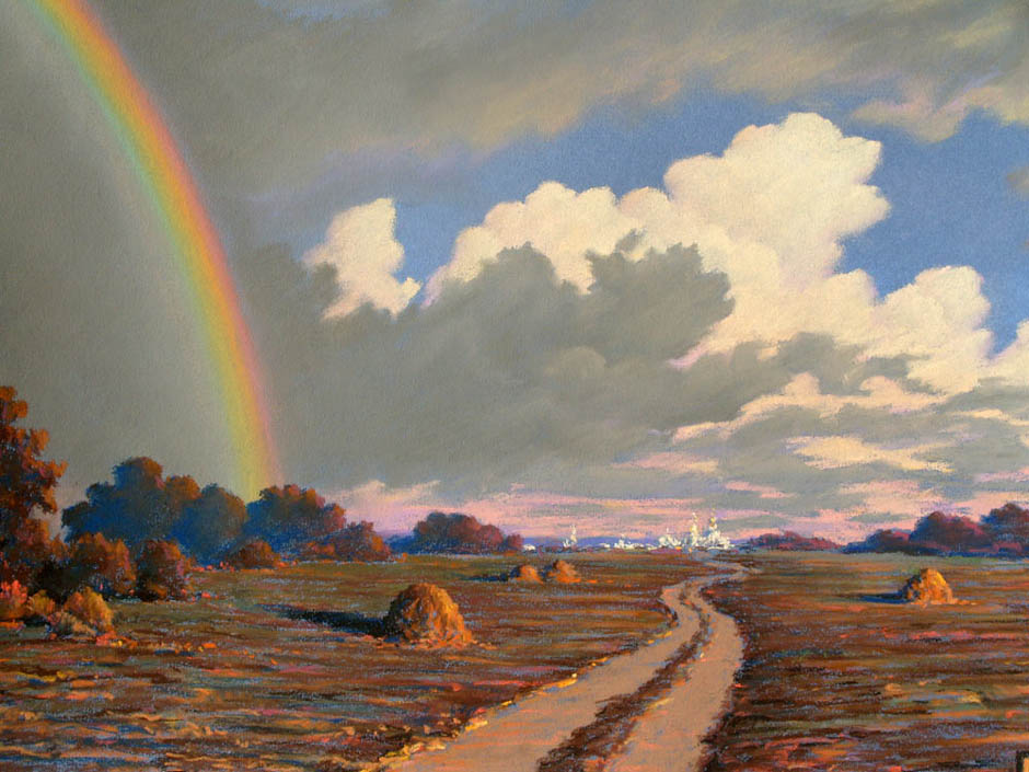Landscape with rainbow, Gennady Maistrenko