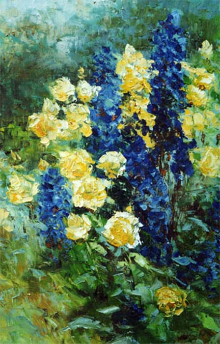 Roses and Delifiniumy, Nickolay Komarov