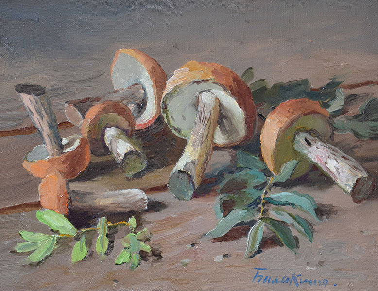 Still life with mushrooms, Evgeny Balakshin