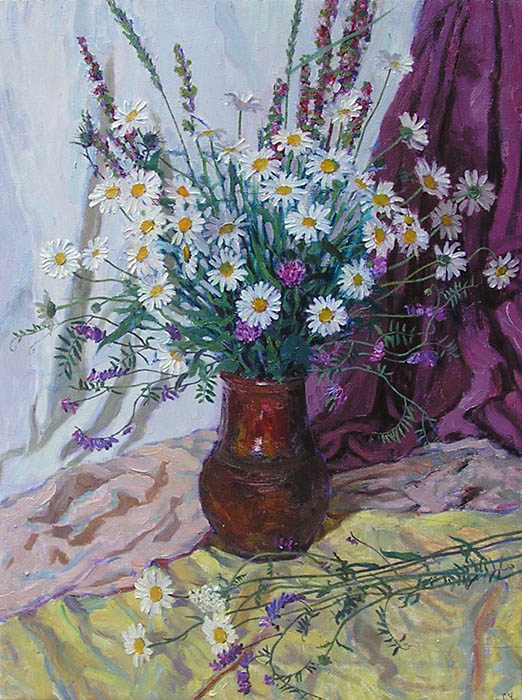 Bouquet with daisies, Sergei Chaplygin