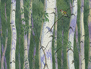 Русский лес, фрагмент 4х6 см