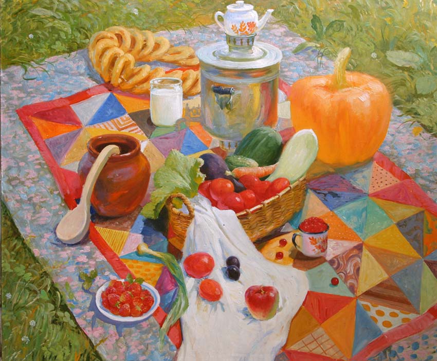 Still life with vegetable, Nickolay Komarov