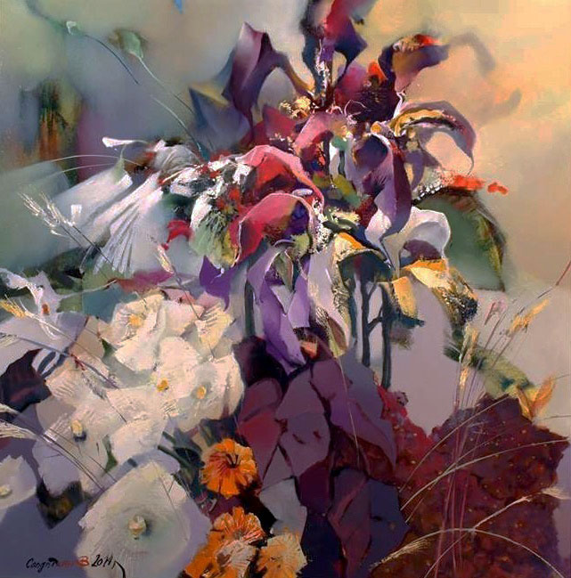 Bouquet with irises, Vladimir Soldatkin