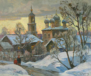 Winter evening in Kolomna