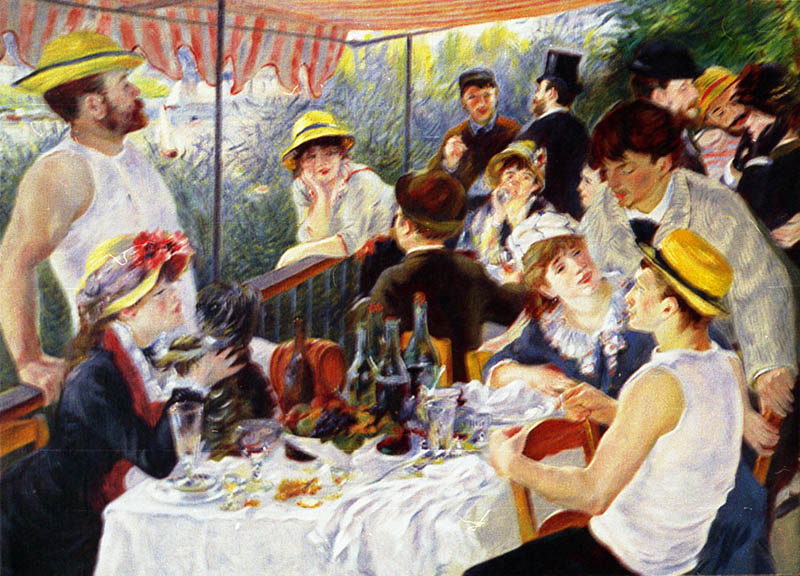 Renoir, Pierre-Auguste (1841-1919) "Breakfast with Boatmen Bowl" The copy, Sergei Chaplygin