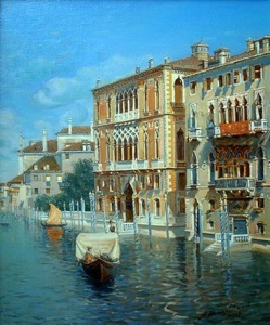 Rubens, Santoro. "Venetian Canal". Copy