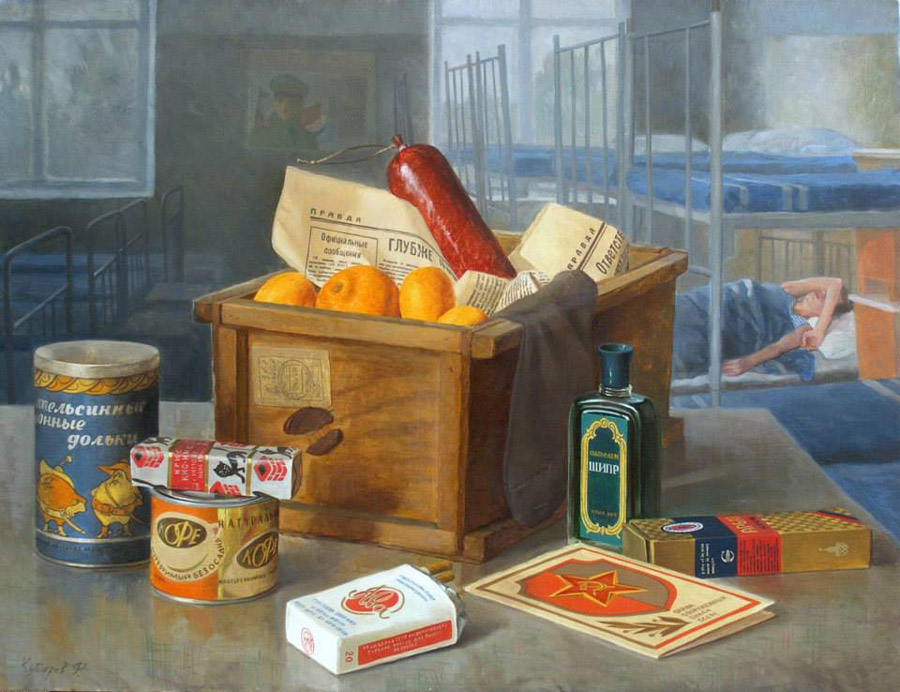 Dream Soldier (for order), Philipp Kubarev- oil painting, still life retro, gift from mom, realism