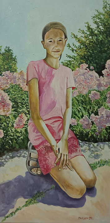 Girl in a pink dress, Dmitri Pavlov
