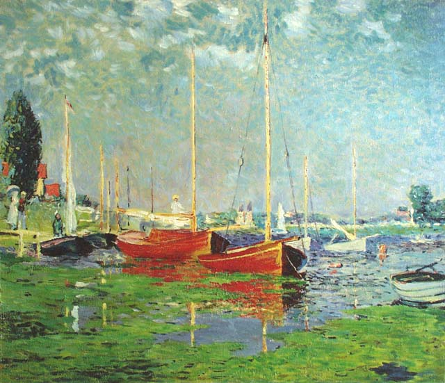 Моне Клод (1840-1926) "Лодки на Сене в Артентее" . Копия, Сергей Чаплыгин