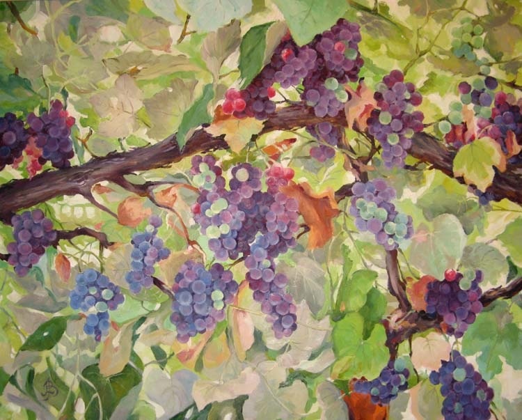 In the shadow of grapes, Zinaida Vedeshina