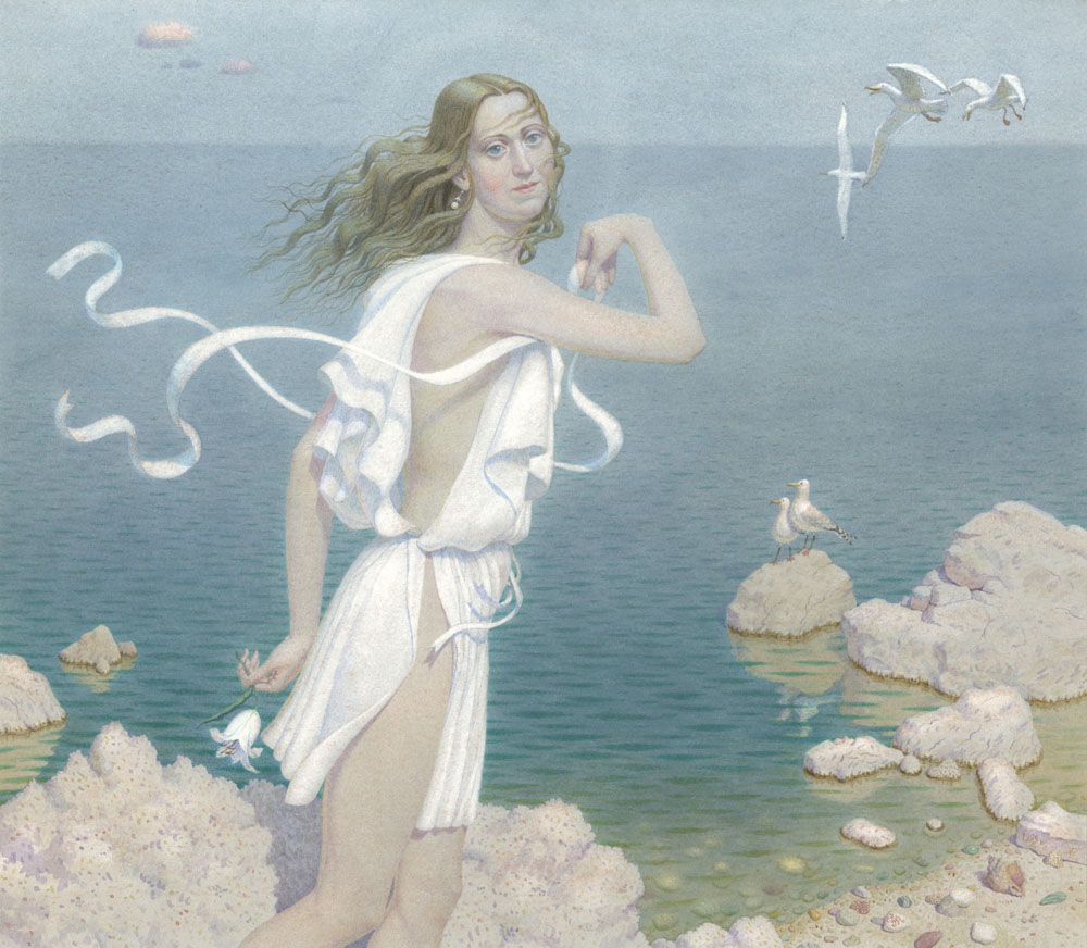 The girl and the sea, Alexsandr Mukhin-Cheboksarsky