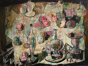 Still life with apples