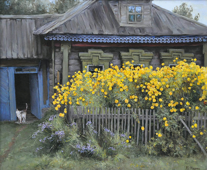 Garden with golden balls, Yuri Kudrin