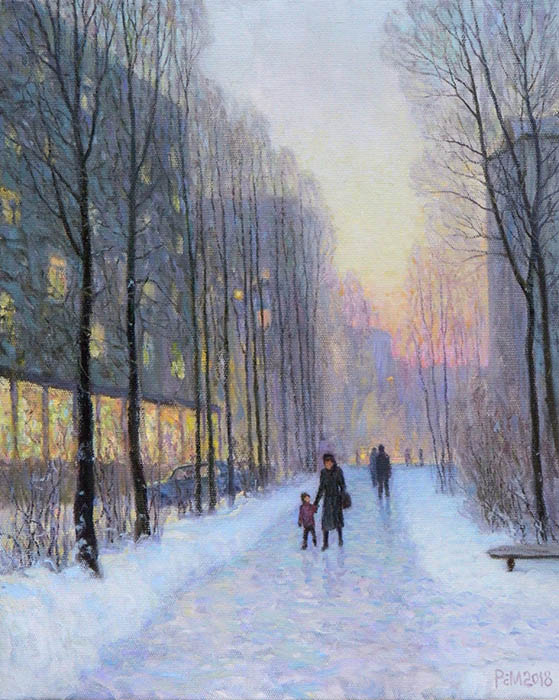 Winter evening, Rem Saifulmulukov