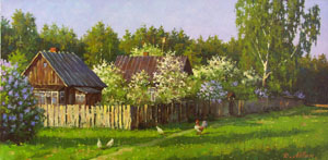 Spring morning in the village