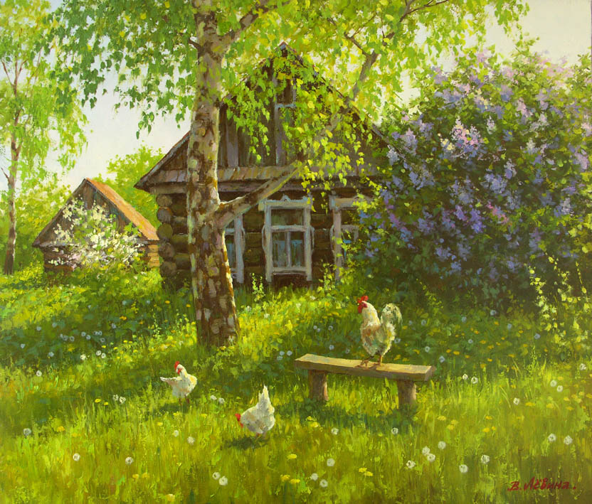 Spring in the village, Viktoria Levina
