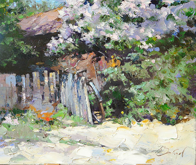 Courtyard in the town of Tarusa, Alexi Zaitsev