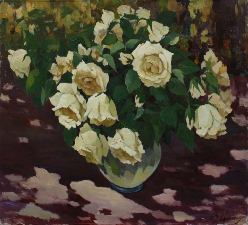 White roses, Victor Dovbenko