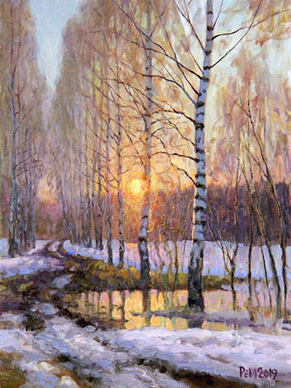 In April. The road in the forest, Rem Saifulmulukov