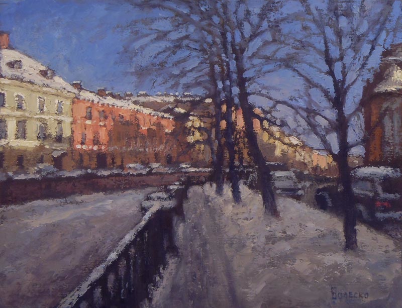 Griboyedov Canal in the winter, Viktor Bolesko