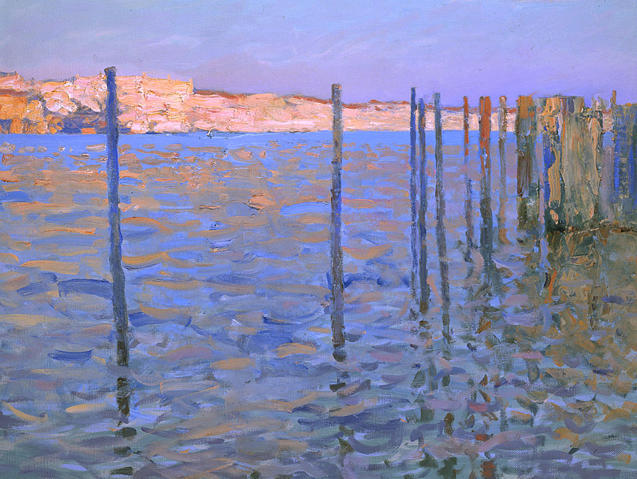 Berth, Bato Dugarzhapov- Venice impressionistic landscape painting