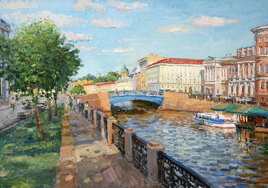 Evening. Blue bridge, Sergei Lyakhovitch