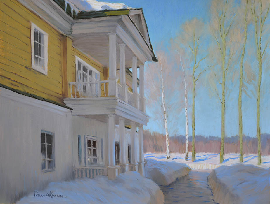 Manor in the Boldino village. Winter, Evgeny Balakshin