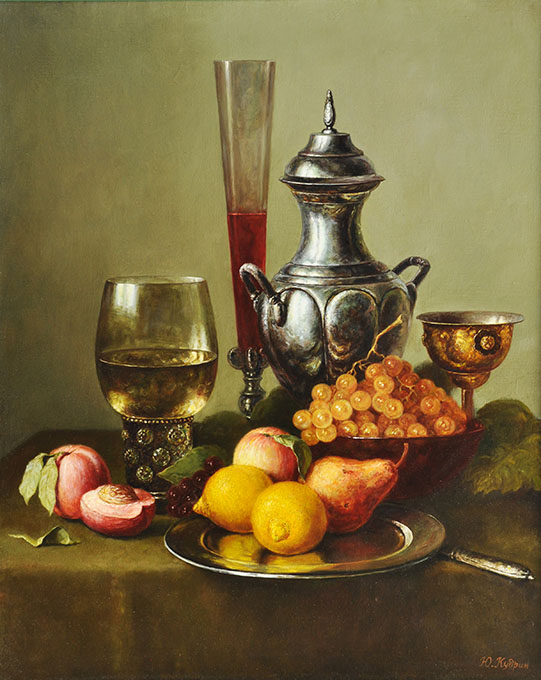 Still life with the glass of wine, Yuri Kudrin
