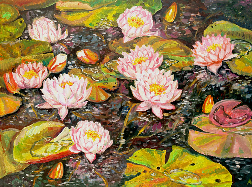 Pink water-lilies, Maria Andreeva