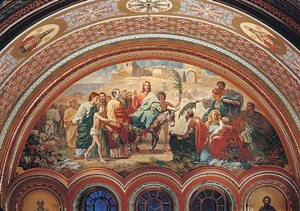 The Entrance of Our Lord into Jerusalem. Cathedral of Christ the Saviour. Patriarchal refectory