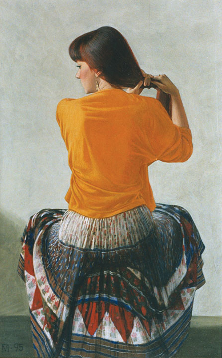 Portrait of the woman from the back, Michail Poletayev