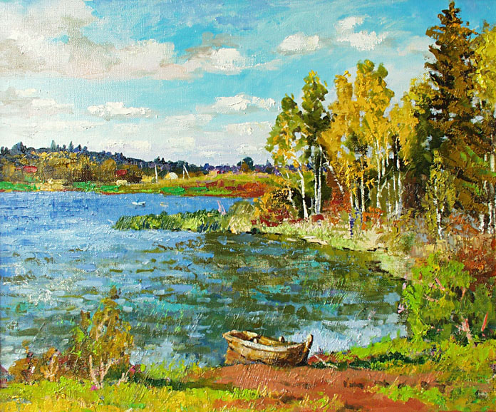 At lake, Valeri Izumrudov