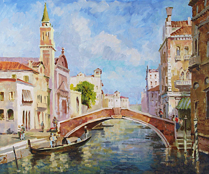 The channel in Venice, Valeri Izumrudov