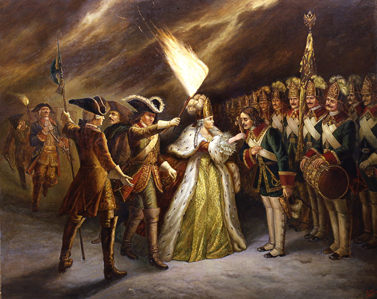 The oath of Preobrazhenskiy regiment to empress Elizaveta Petrovna, Philip Moskvitin